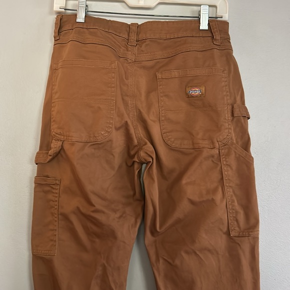 Dickies women brown duck relaxed fit carpenter utility work pants - Picture 12 of 13